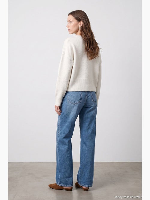 Jean femme coupe droite dilvin - Kiabi Jean femme coupe droite dilvin - Kiabi