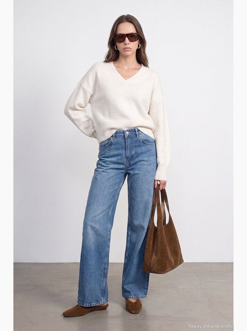 Jean femme coupe droite dilvin - Kiabi Jean femme coupe droite dilvin - Kiabi