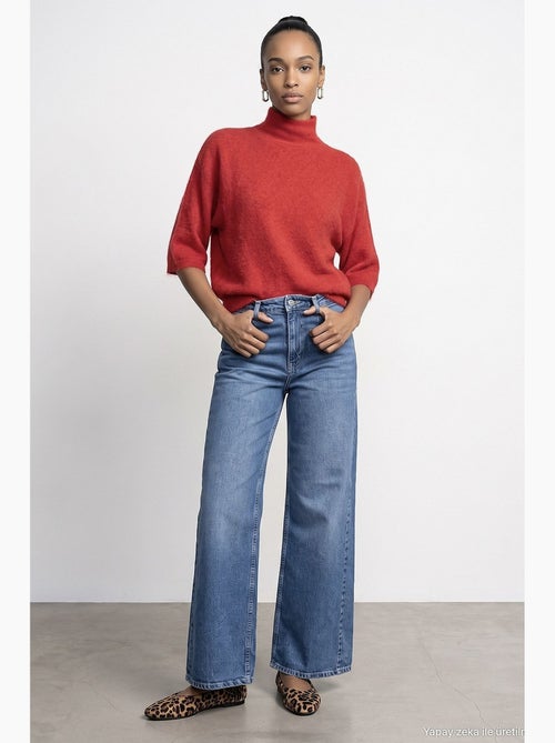 Jean femme coupe droite dilvin - Kiabi Jean femme coupe droite dilvin - Kiabi