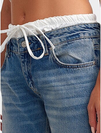 Jean femme coupe droite, taille mi-haute dilvin