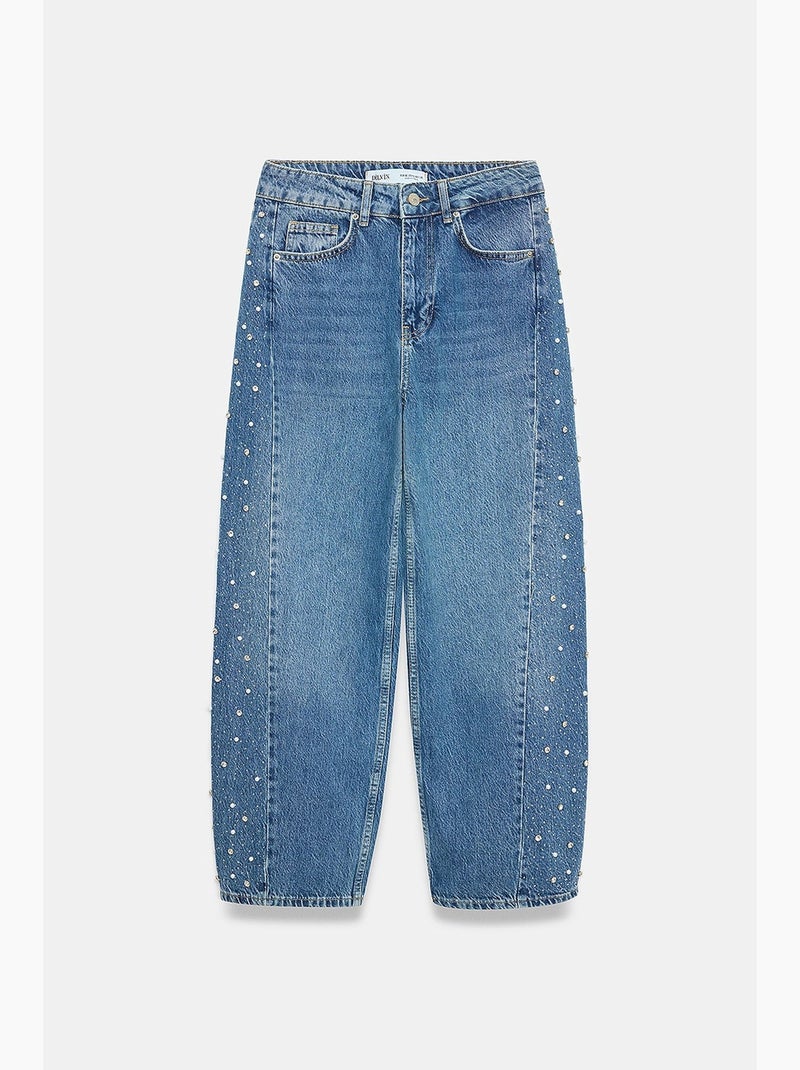 Jean femme dilvin Bleu saphir - Kiabi