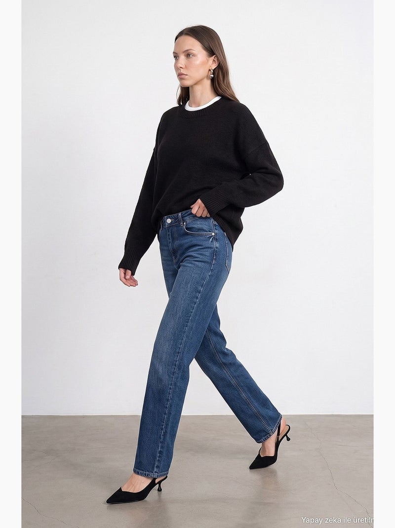 Jean femme dilvin Bleu saphir - Kiabi