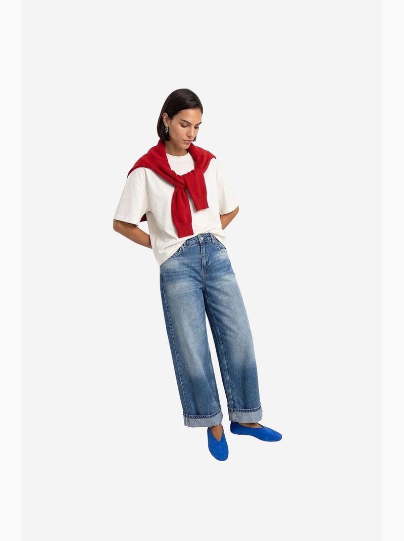 Jean femme dilvin Bleu saphir - Kiabi