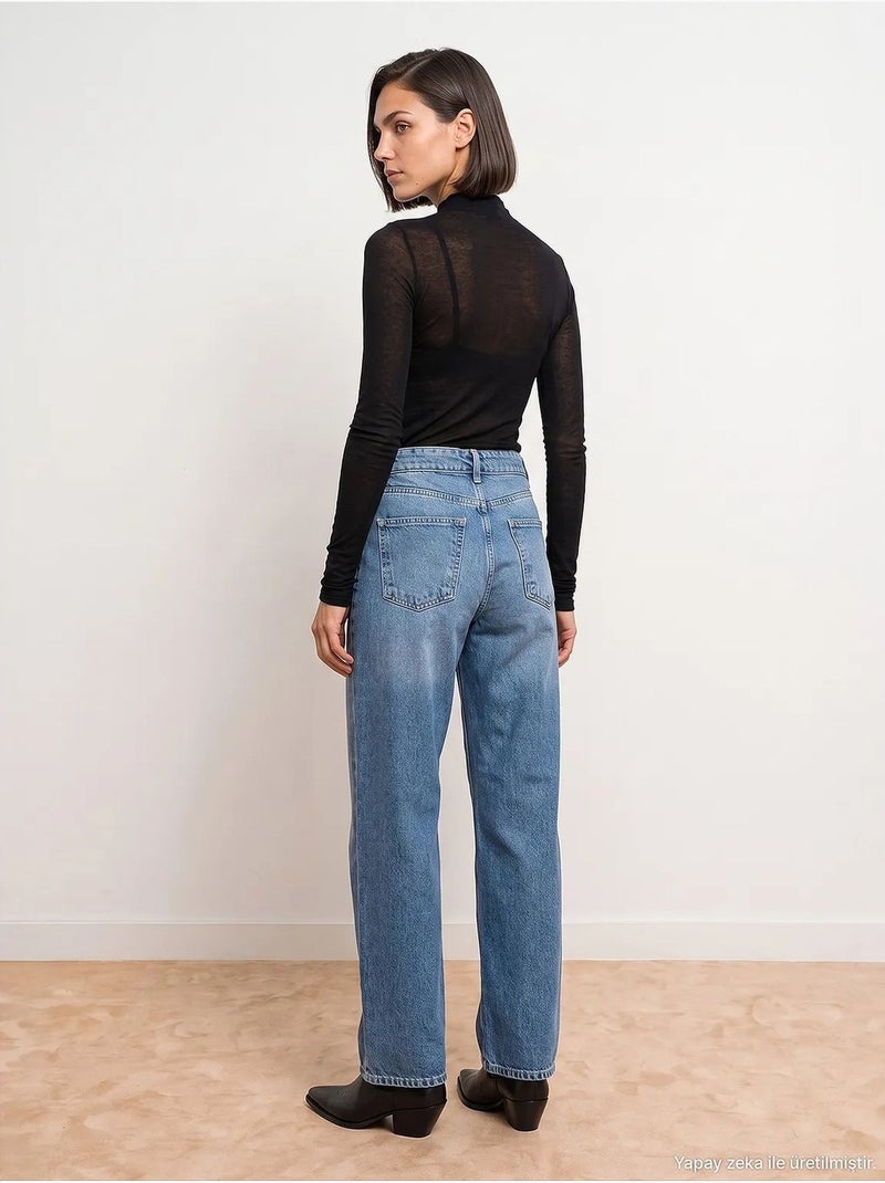 Jean femme dilvin Bleu saphir - Kiabi