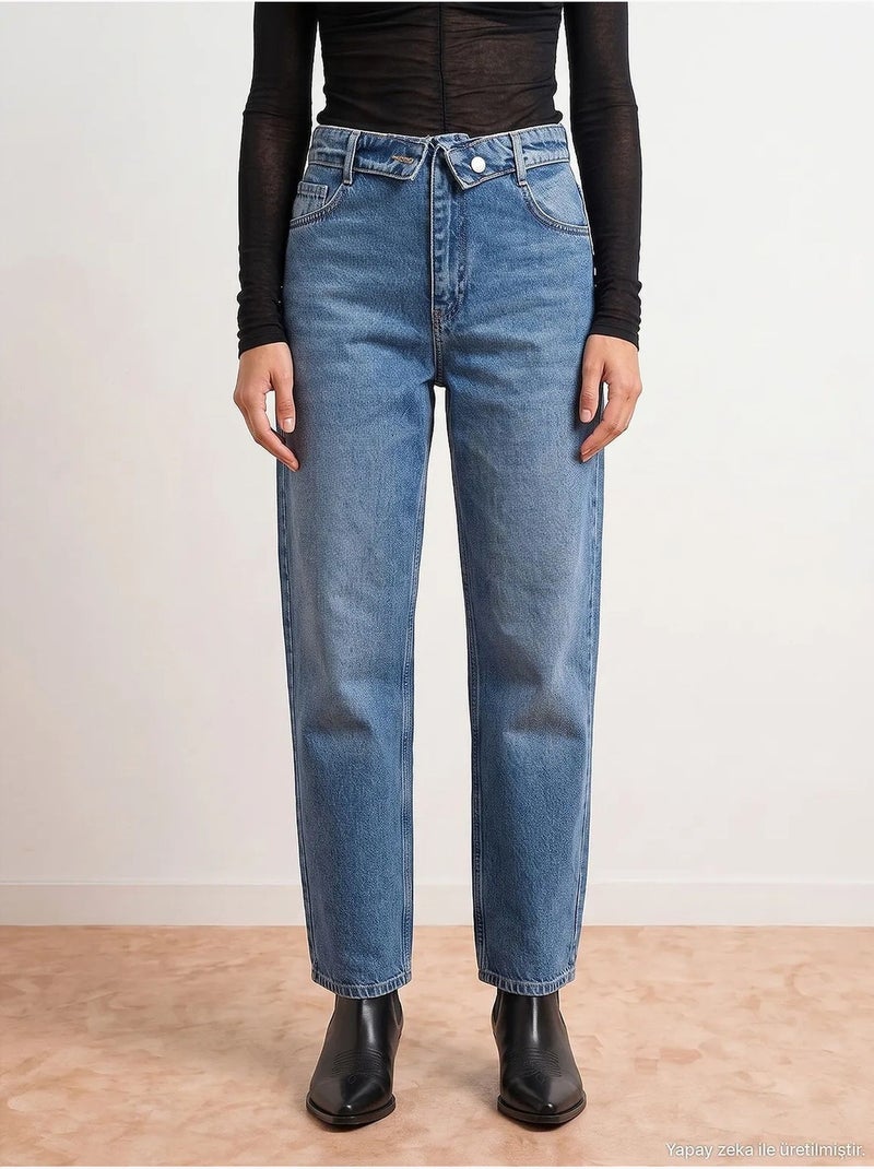 Jean femme dilvin Bleu saphir - Kiabi