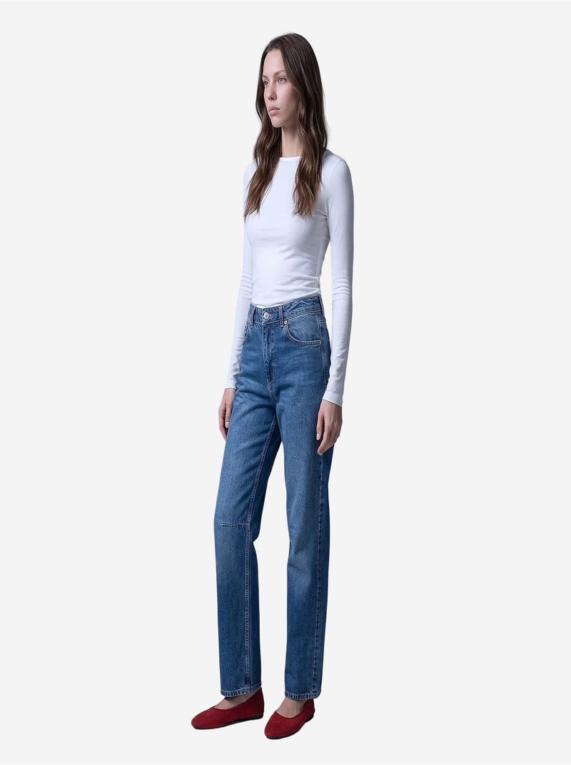 Jean femme dilvin Bleu saphir - Kiabi