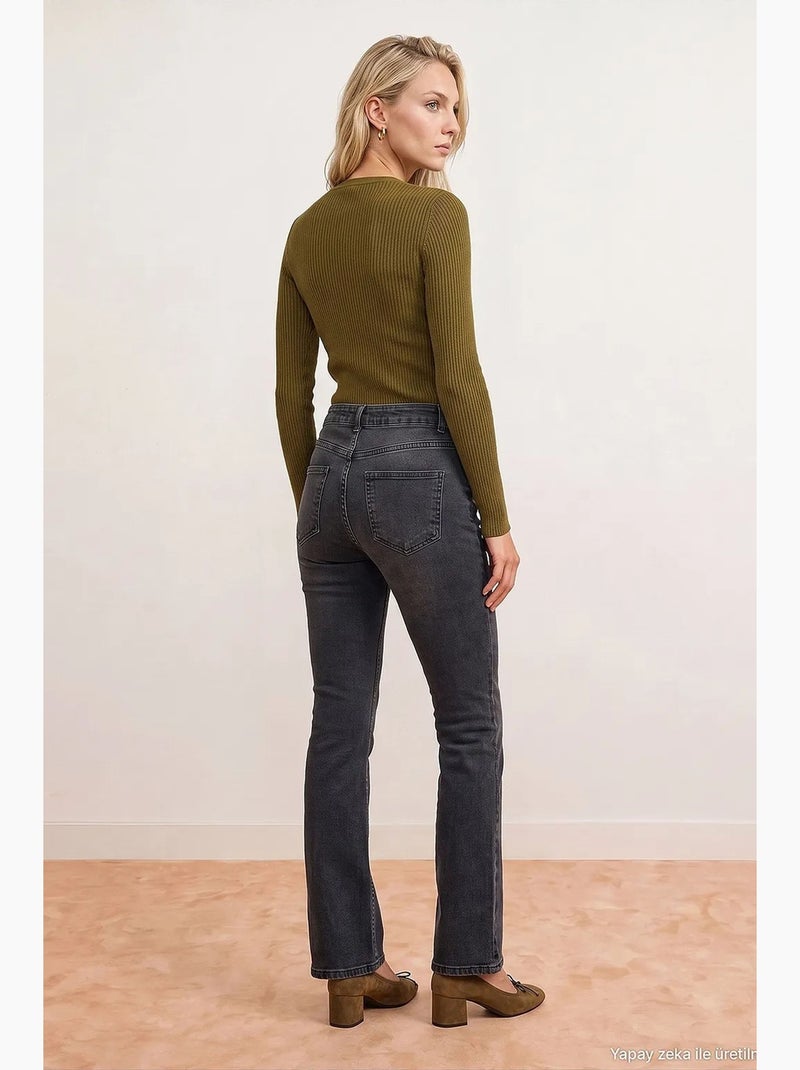 Jean femme dilvin Gris foncé - Kiabi
