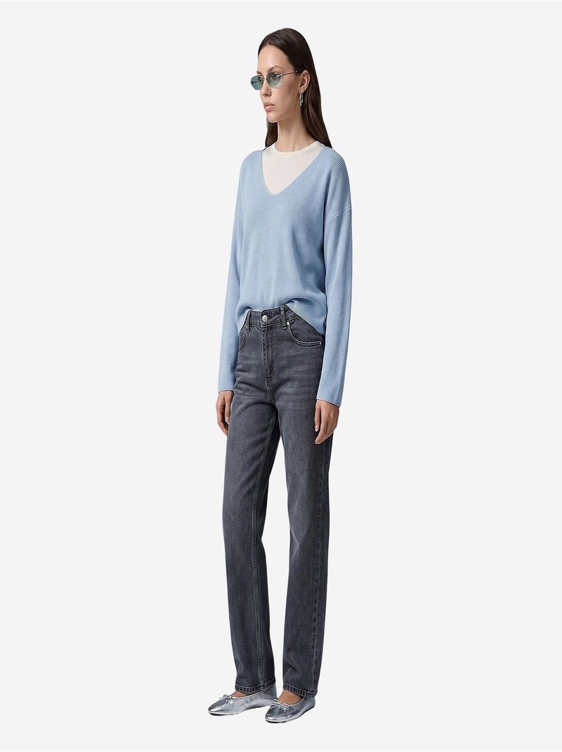 Jean femme dilvin Gris Noir - Kiabi