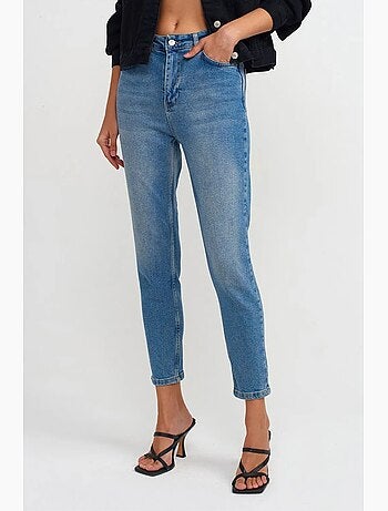 Jean femme slim droit taille haute dilvin