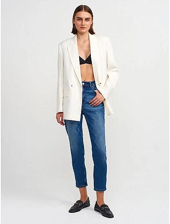 Jean femme slim droit taille haute dilvin