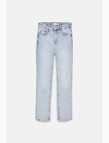 Jean femme taille haute à jambe droite dilvin