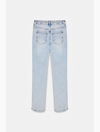 Jean femme taille haute à jambe droite dilvin