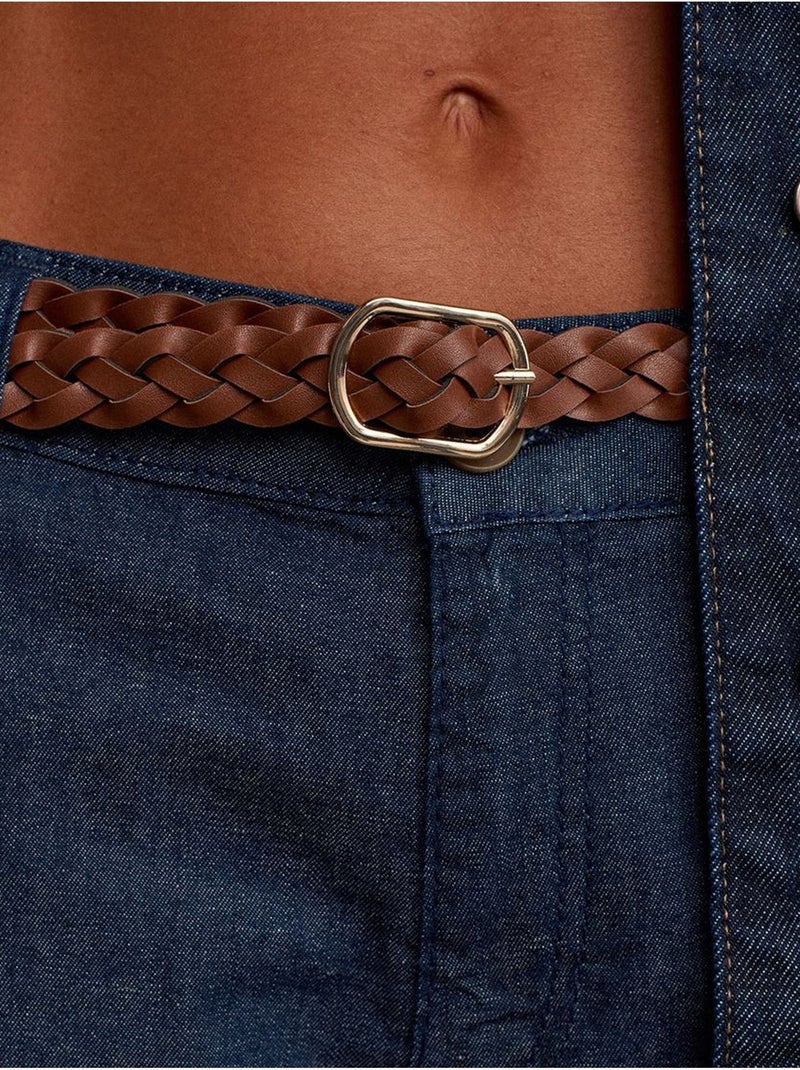 Jean femme taille haute à jambe droite dilvin Bleu outremer - Kiabi