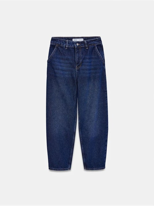 Jean Femme Taille Haute À Jambe Large - Kiabi