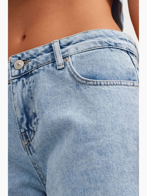 Jean femme taille haute à jambe large dilvin - Kiabi Jean femme taille haute à jambe large dilvin - Kiabi