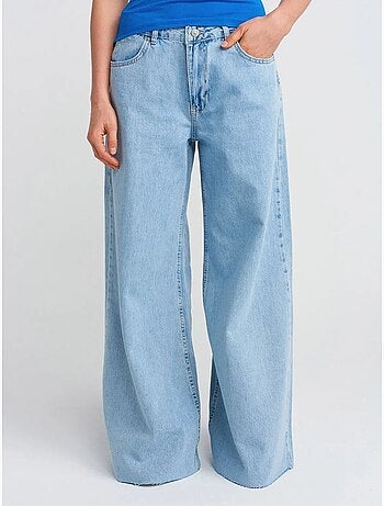 Jean femme taille haute à jambe large dilvin