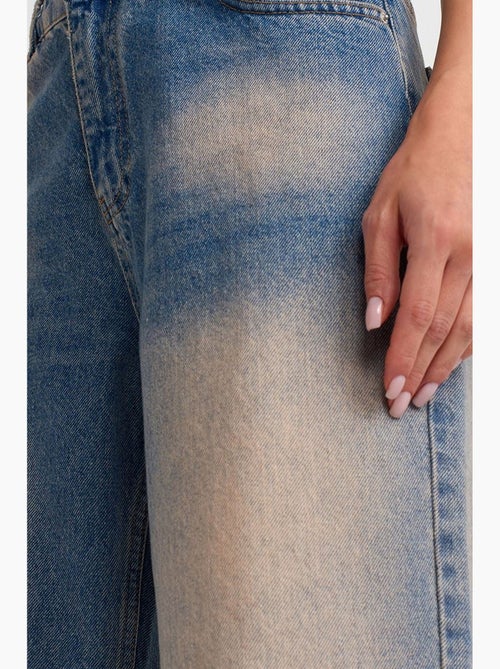 Jean femme taille haute à jambe large dilvin - Kiabi Jean femme taille haute à jambe large dilvin - Kiabi