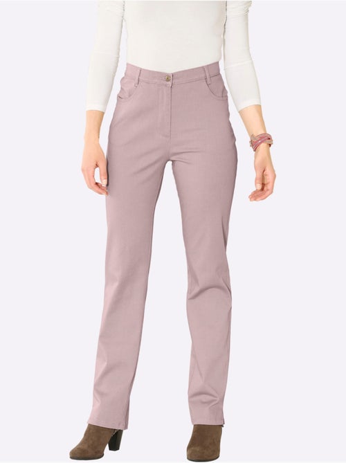 Jean femme taille haute avec ceinture élastique et fentes cheville - Taille courte - Moda Vilona - Kiabi Jean femme taille haute avec ceinture élastique et fentes cheville - Taille courte - Moda Vilona - Kiabi