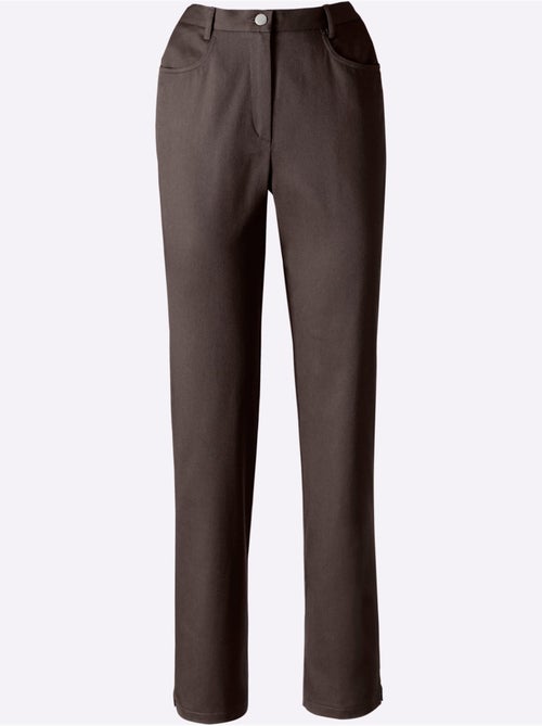Jean femme taille haute avec ceinture élastique et poches - Taille standard - Moda Vilona - Kiabi Jean femme taille haute avec ceinture élastique et poches - Taille standard - Moda Vilona - Kiabi