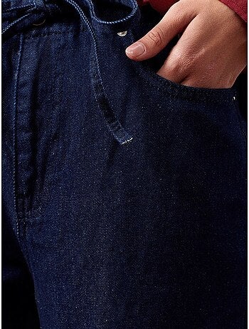 Jean femme taille mi-haute à jambe droite dilvin