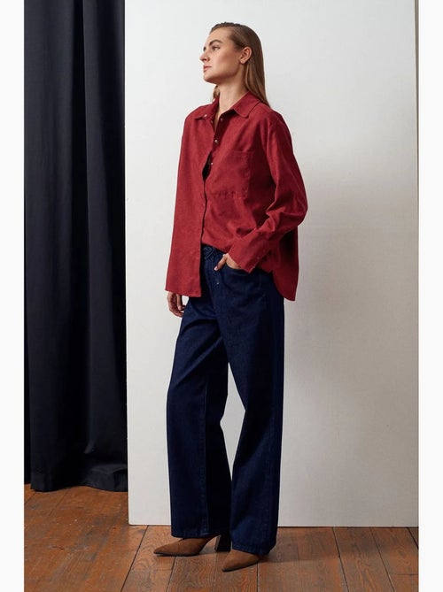 Jean femme taille mi-haute à jambe droite dilvin - Kiabi Jean femme taille mi-haute à jambe droite dilvin - Kiabi