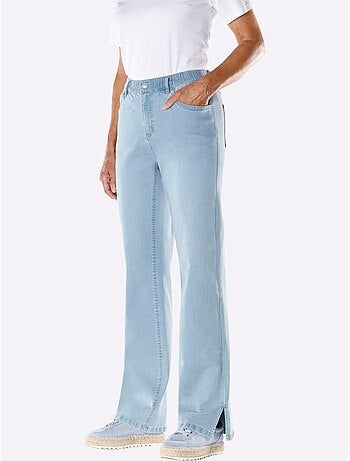 Jean Fentes Aux Chevilles - Taille Courte - Moda Vilona