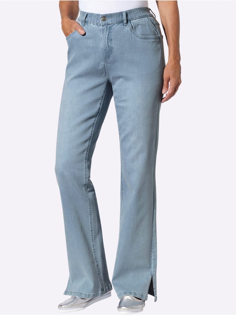 Jean Fentes Aux Chevilles - Taille Standard - Moda Vilona Bleu Blanc - Kiabi
