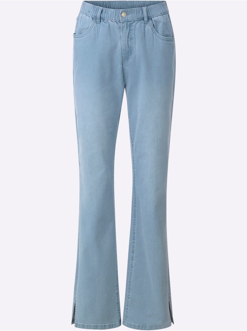 Jean Fentes Aux Chevilles - Taille Standard - Moda Vilona Bleu Blanc - Kiabi