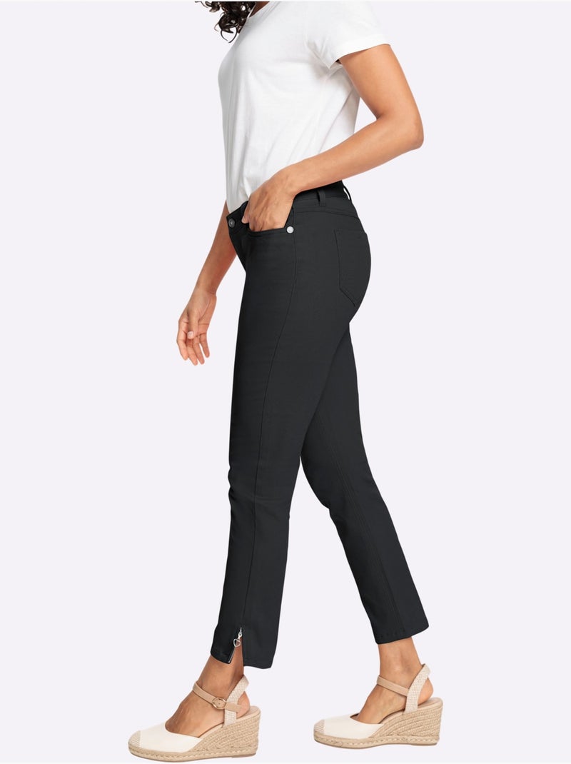 Jean Fentes Latérales à Glissière - Taille Standard - Witt Noir - Kiabi