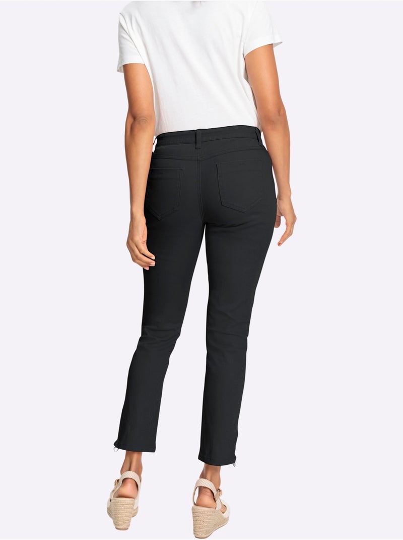 Jean Fentes Latérales à Glissière - Taille Standard - Witt Noir - Kiabi