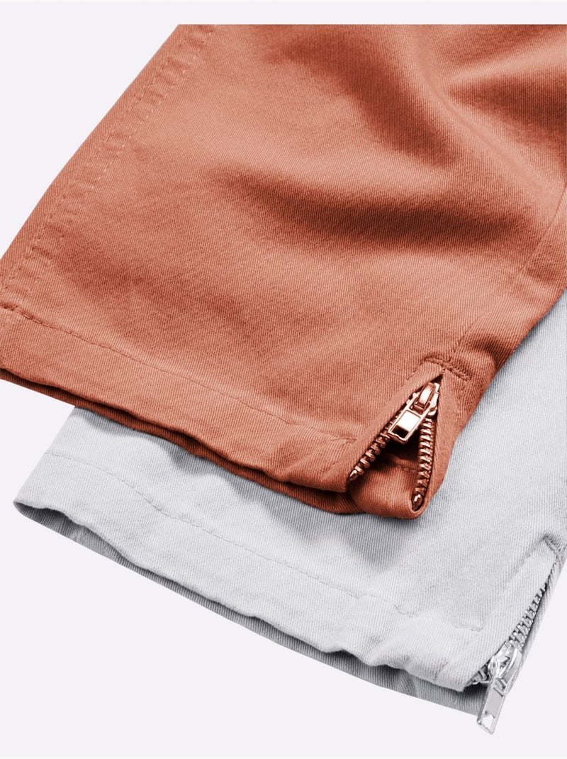 Jean Fentes Latérales à Glissière - Taille Standard - Witt Orange - Kiabi