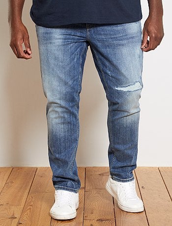 Jean fitted à abrasions