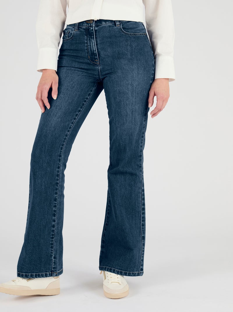 Jean flare - Damart Bleu denim - Kiabi