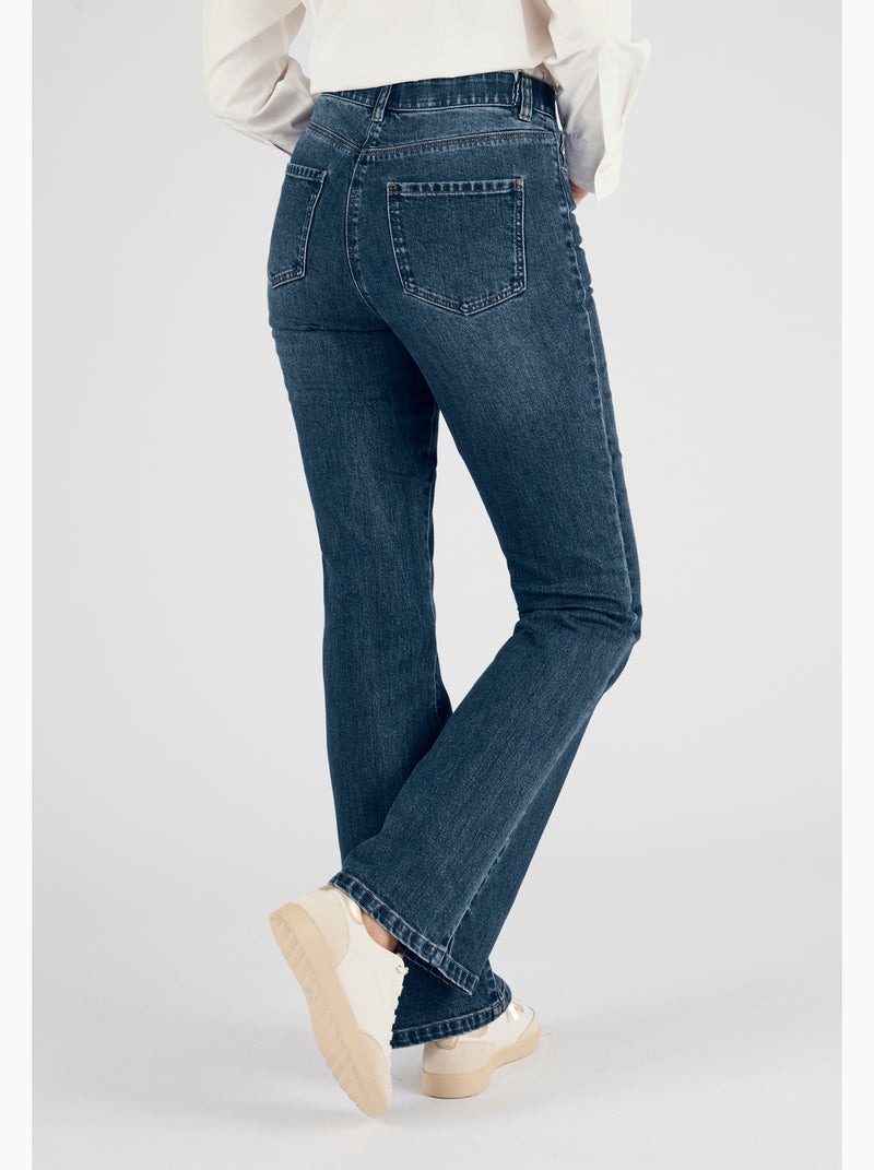 Jean flare - Damart Bleu denim - Kiabi