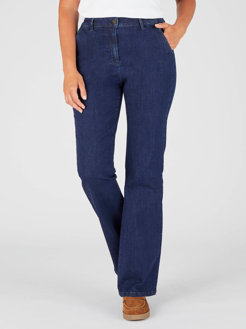 Jean flare - Damart Bleu foncé - Kiabi