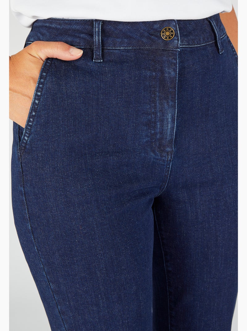 Jean flare - Damart Bleu foncé - Kiabi