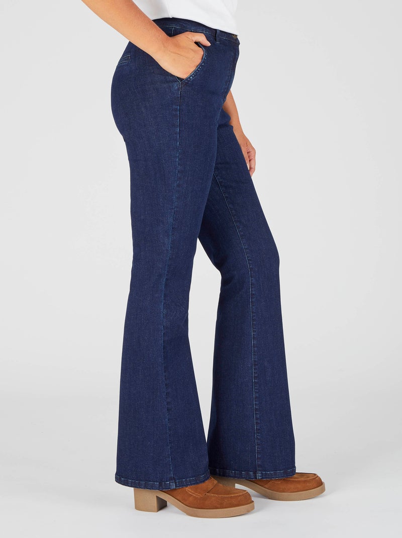 Jean flare - Damart Bleu foncé - Kiabi