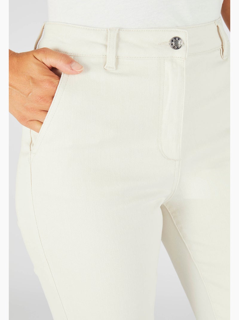 Jean flare - Damart Marron - Kiabi