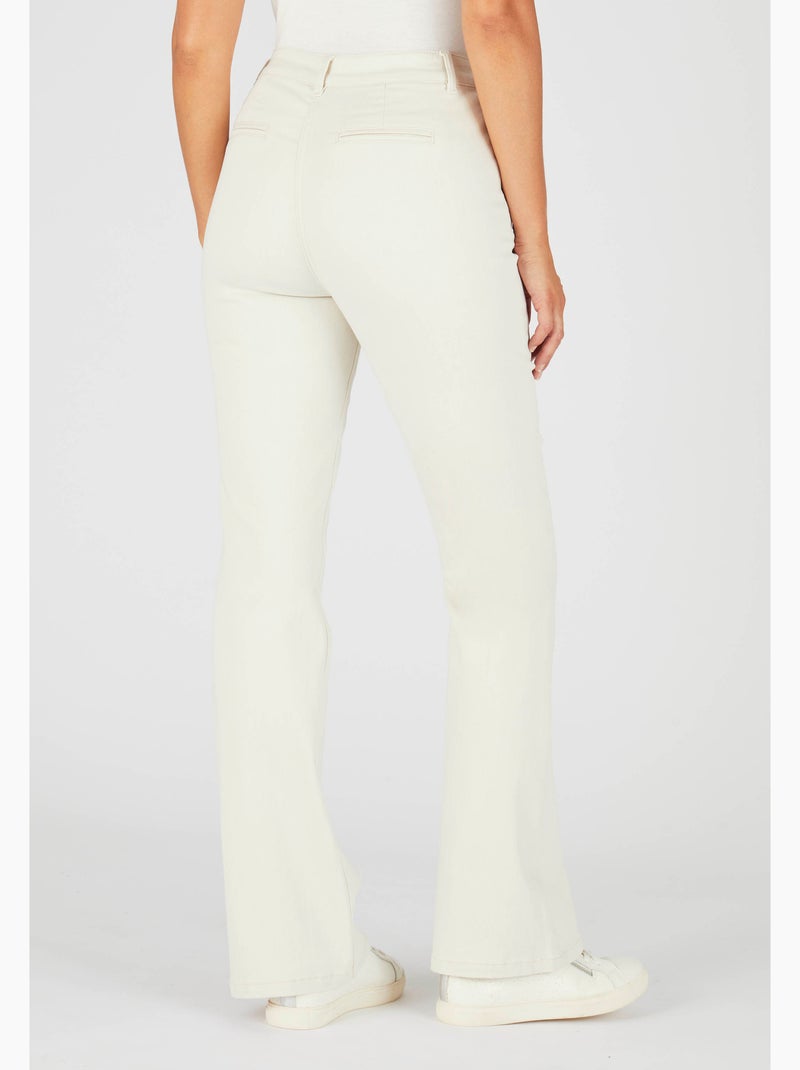 Jean flare - Damart Marron - Kiabi