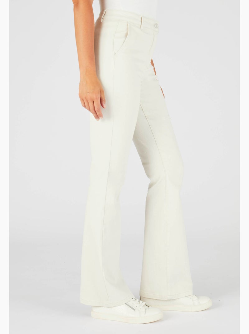 Jean flare - Damart Marron - Kiabi