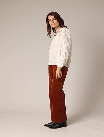 Jean flare 100 % coton avec un motif léopard tendance 'Deeluxe'