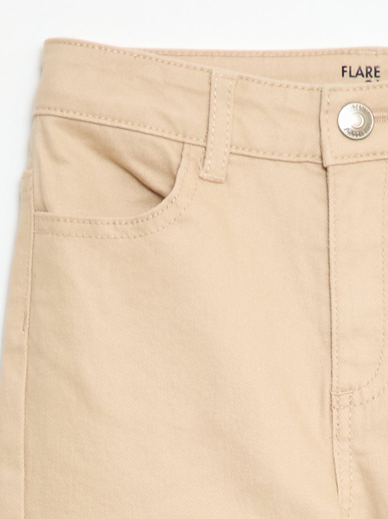Jean flare classique Beige - Kiabi