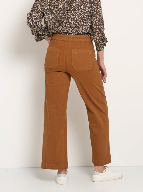 Jean flare extensible taille effet pont - Kiabi