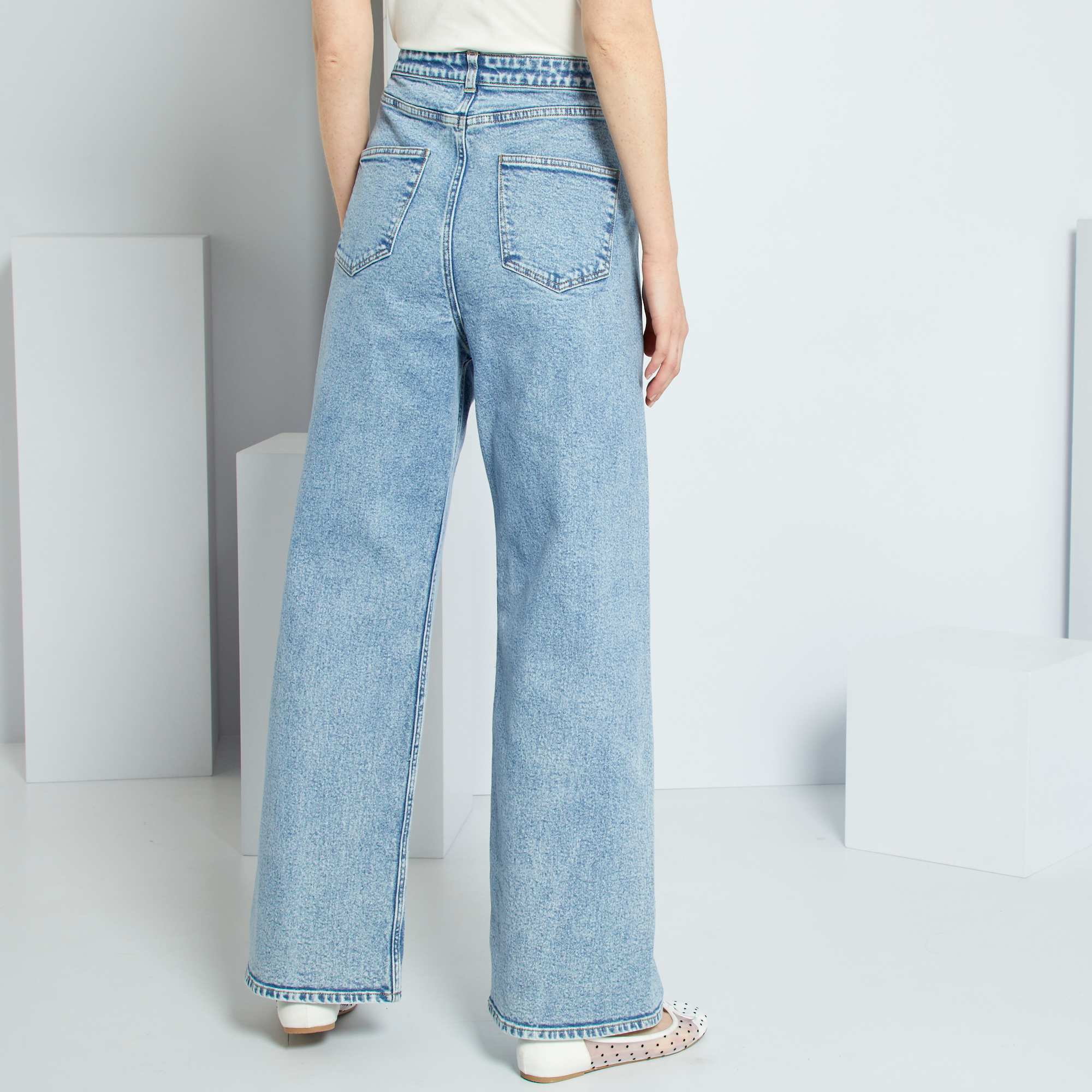 jean flare brut taille haute