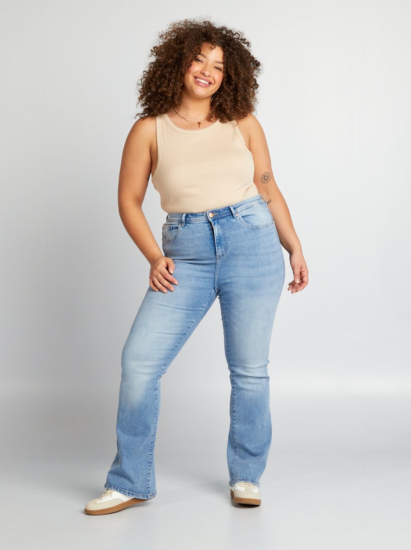 Jean flare taille haute 'Only' Bleu - Kiabi