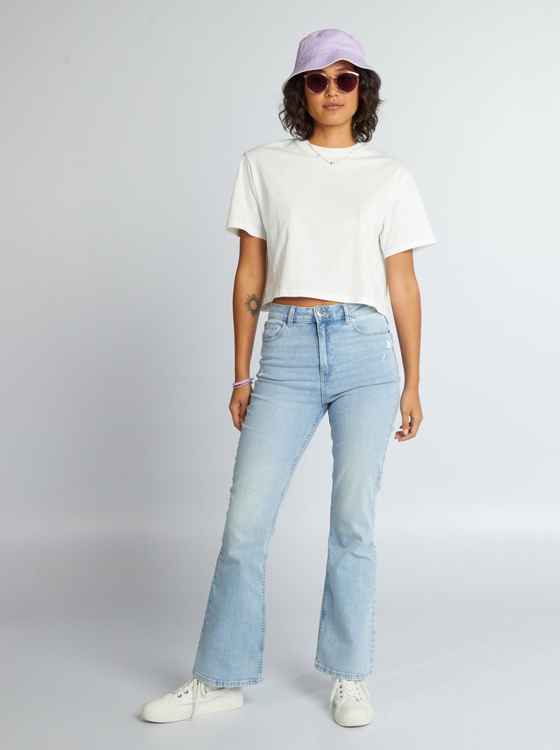Jean flare/bootcut - 5 poches Bleu - Kiabi