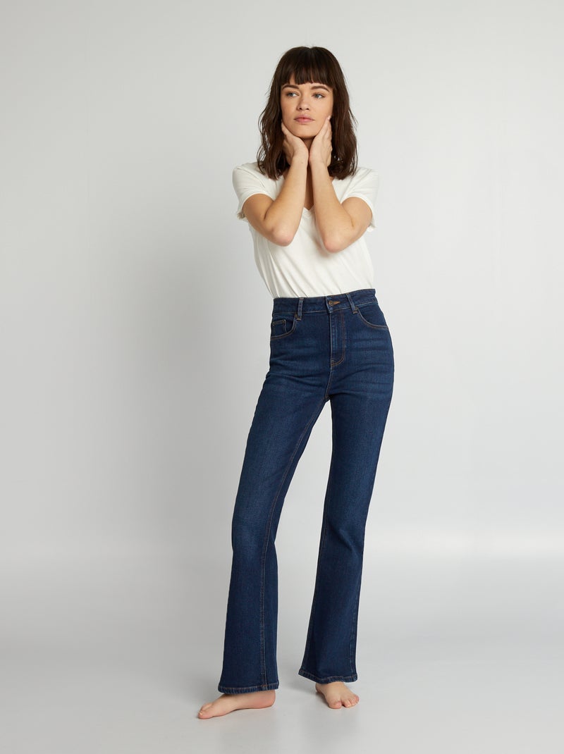 Jean flare/bootcut - L30 Bleu brut - Kiabi