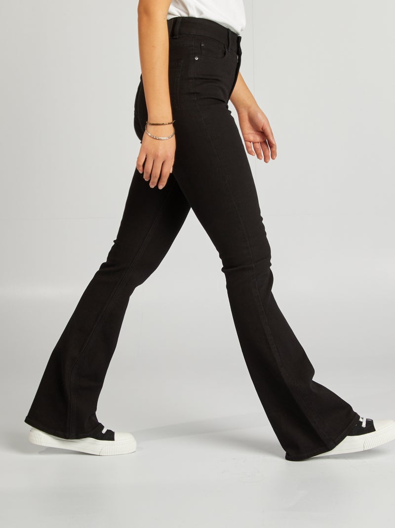 Jean flare/bootcut - L34 Noir - Kiabi