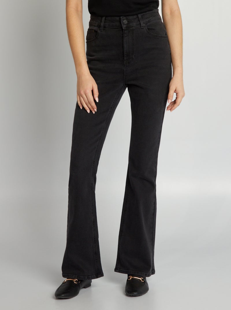 Jean flare/bootcut à 5 poches - L28 Noir - Kiabi