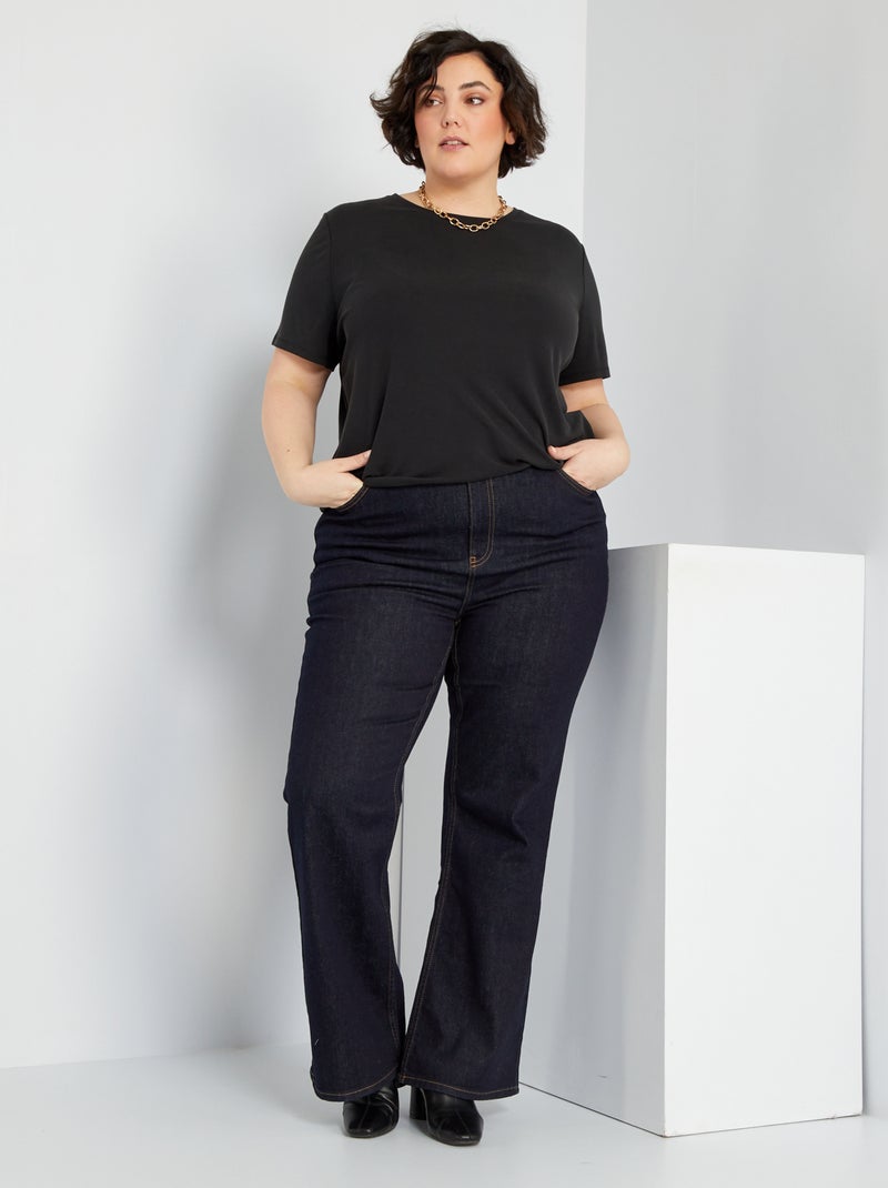 Jean flare/bootcut à taille haute - 28L Bleu - Kiabi